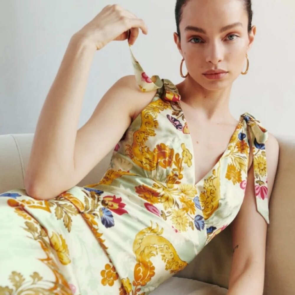 Reformation Pernille Silk Dress - Picture 2 of 4